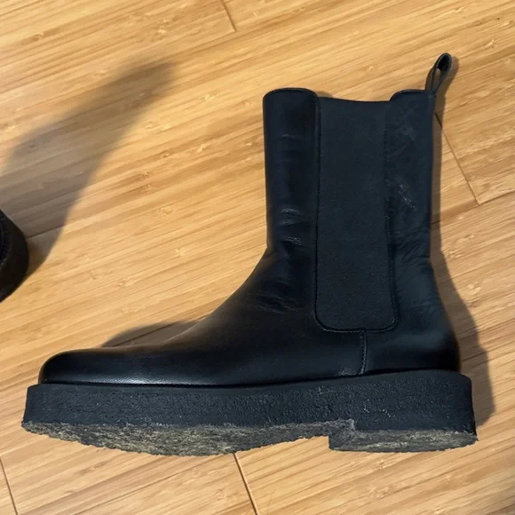 Staud Black Leather Chelsea Boots - Picture 8 of 9